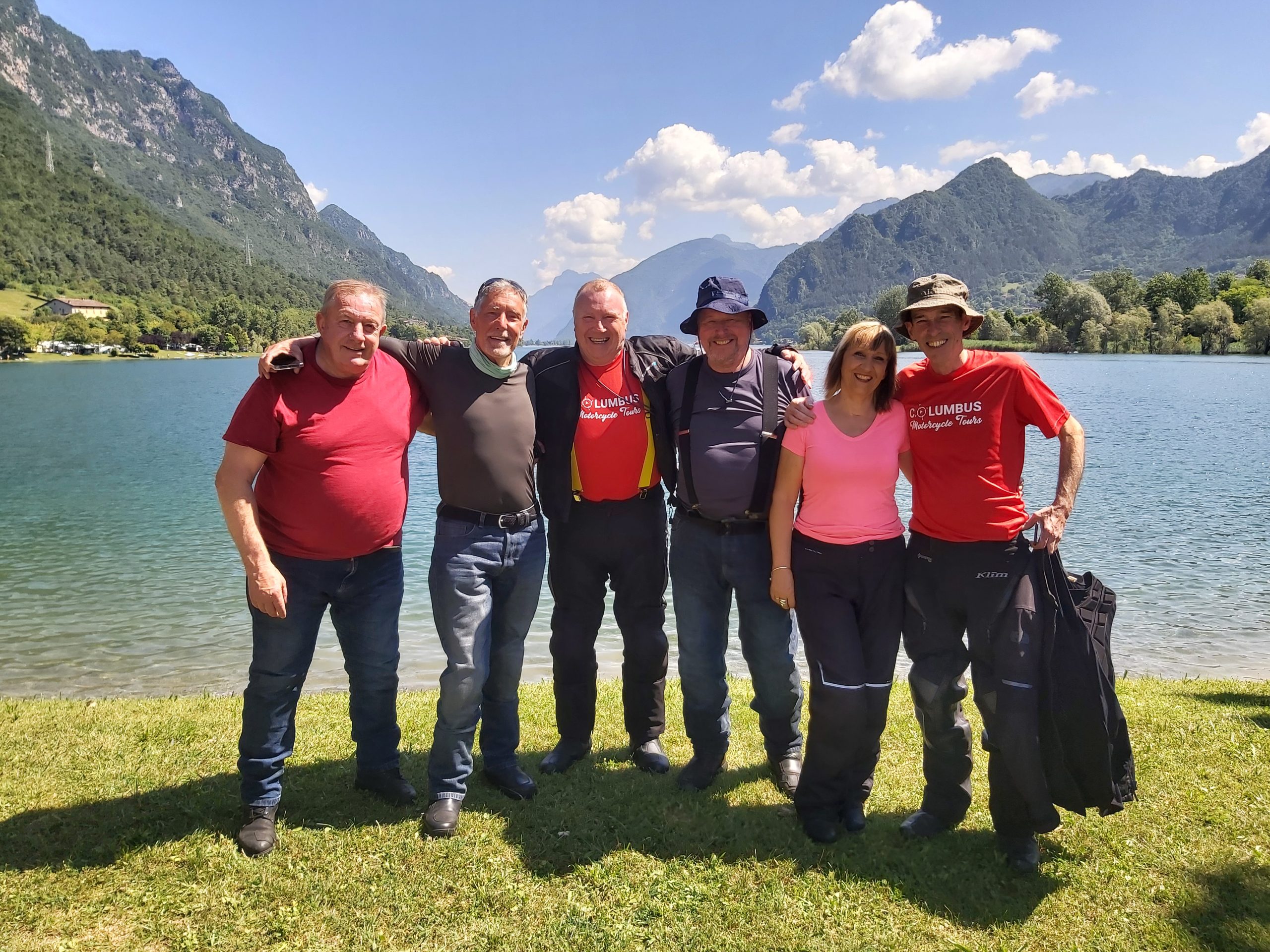 Lake Idro coffee stop Italy motorcycle