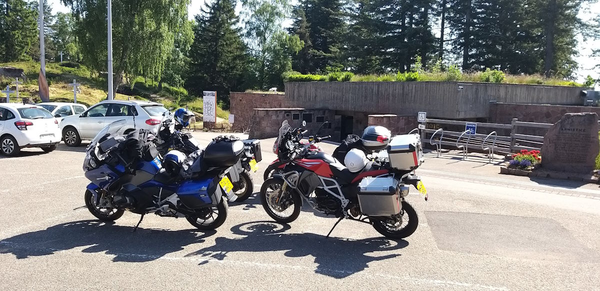 Linge memorial WWI trenches Vosges France motorcycle tour