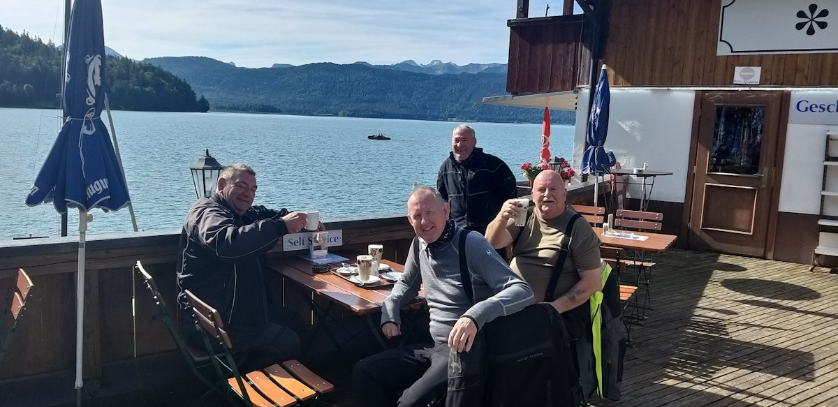 Lake Walchensee coffee stop Austria Germany