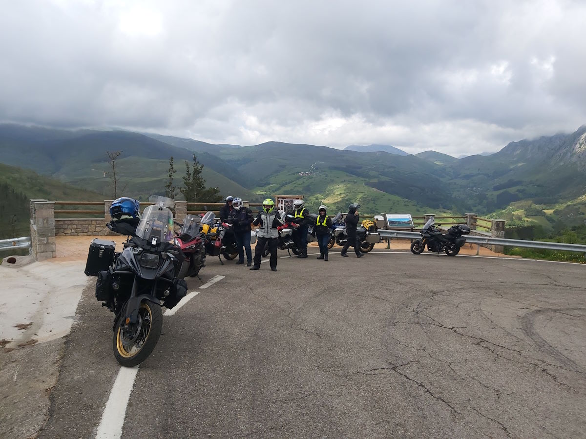 Motorcyclists in Rural Spain Picos de Europa final day Spain motorcycle tour