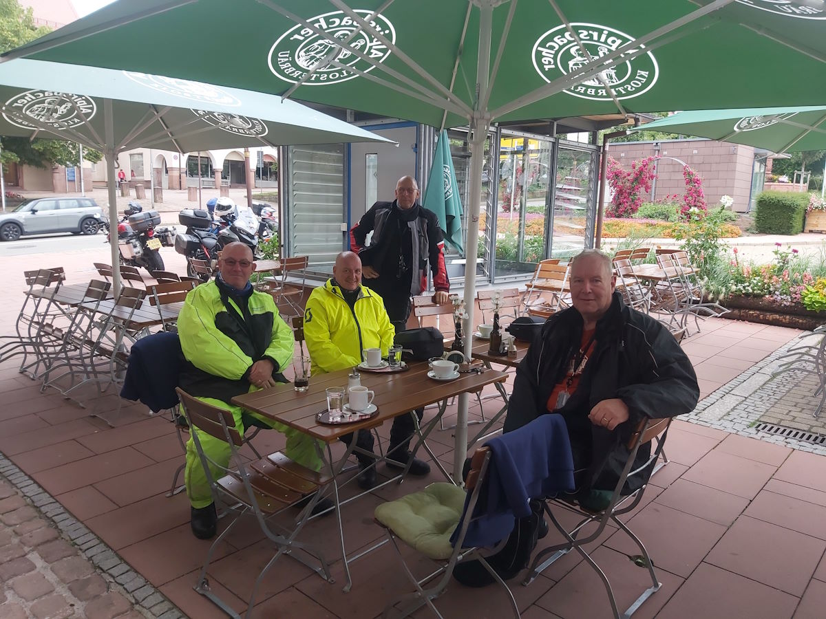 Bavaria countryside coffee stop motorcycle tour Alps
