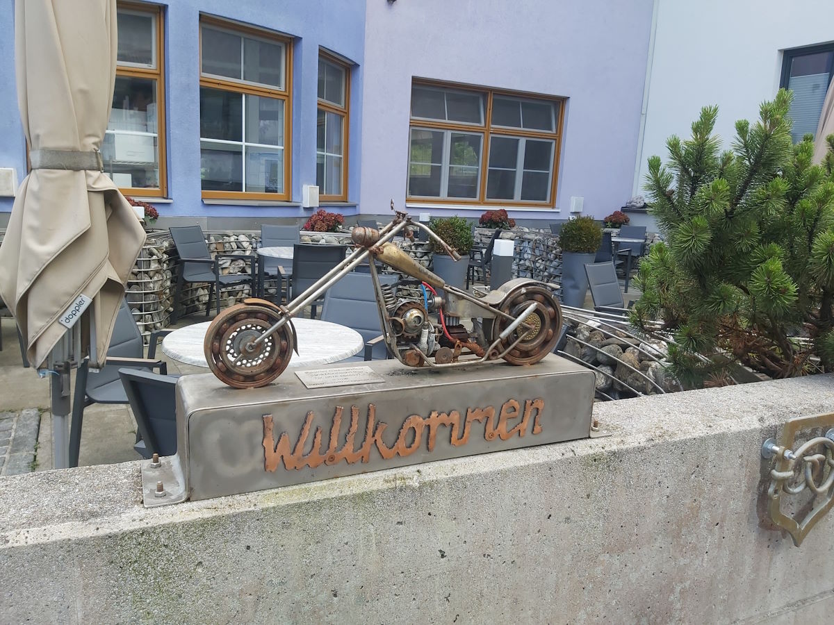 Austrian Alps Saalbach alternative route bakery lunch motorcycle tour