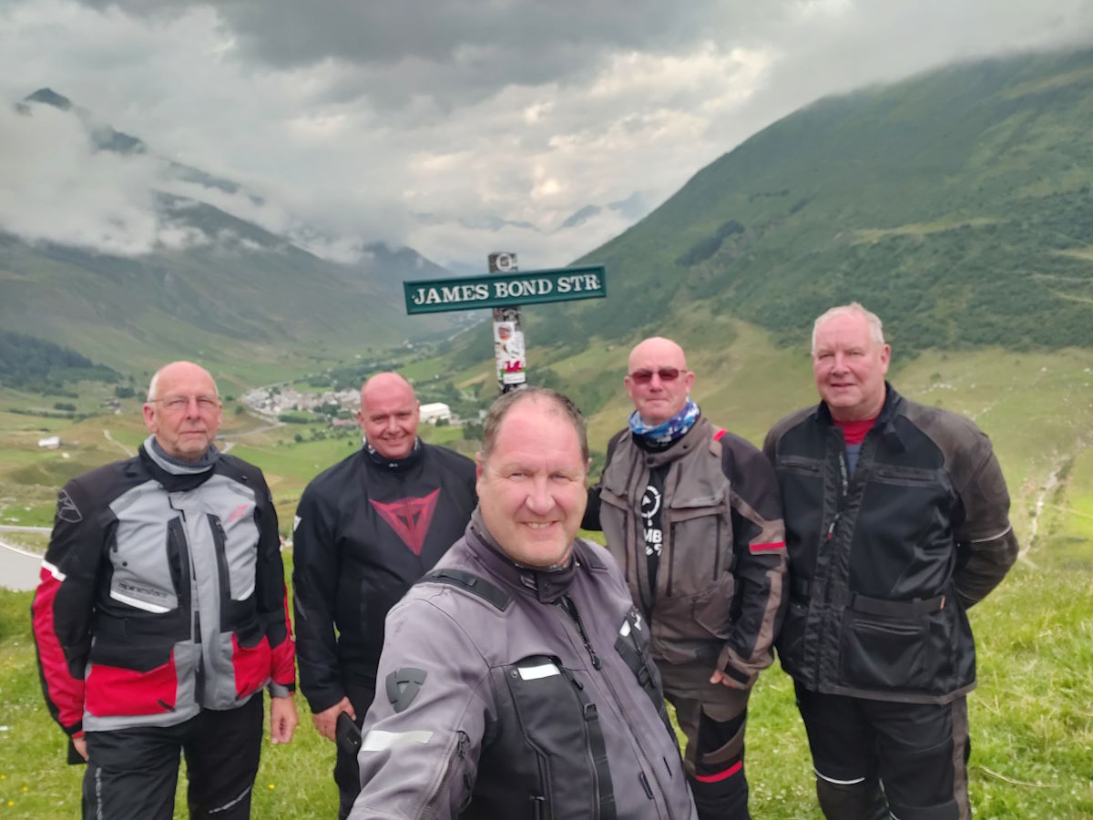 Furka Pass James Bond Belvedere Hotel Goldfinger Switzerland Alps motorcycle