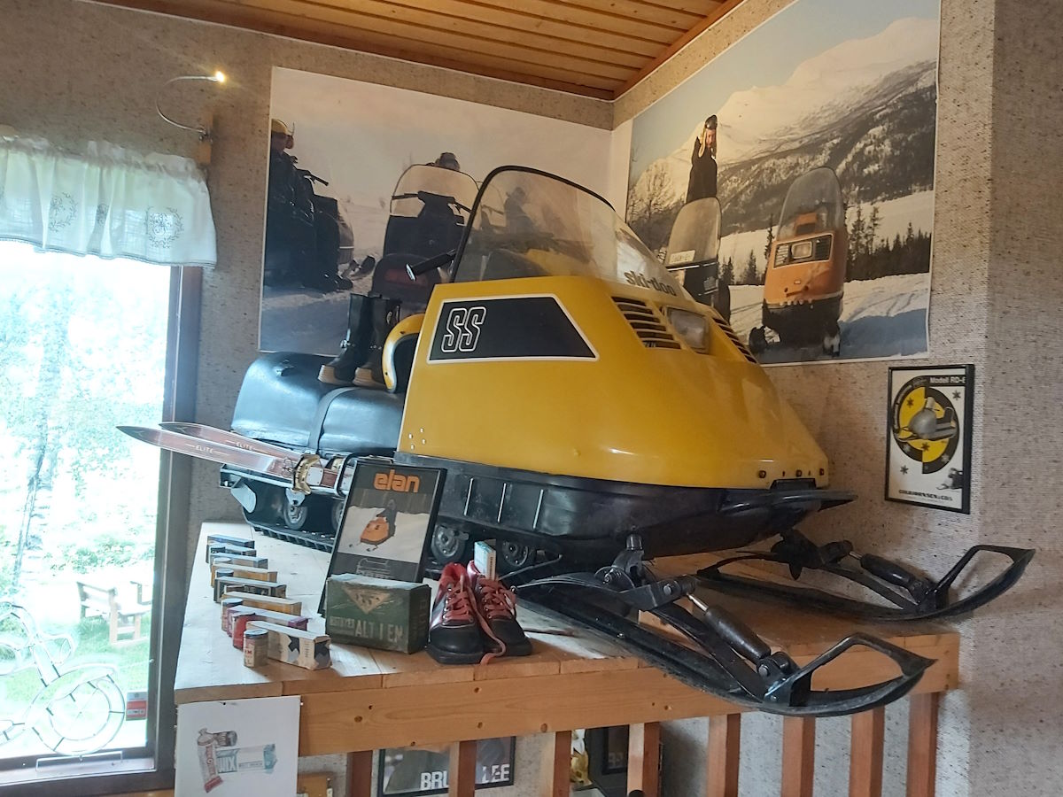 Arctic Circle Motorcycle Museum vintage skidoo bikes WWII artifacts Mo i Rana Norway