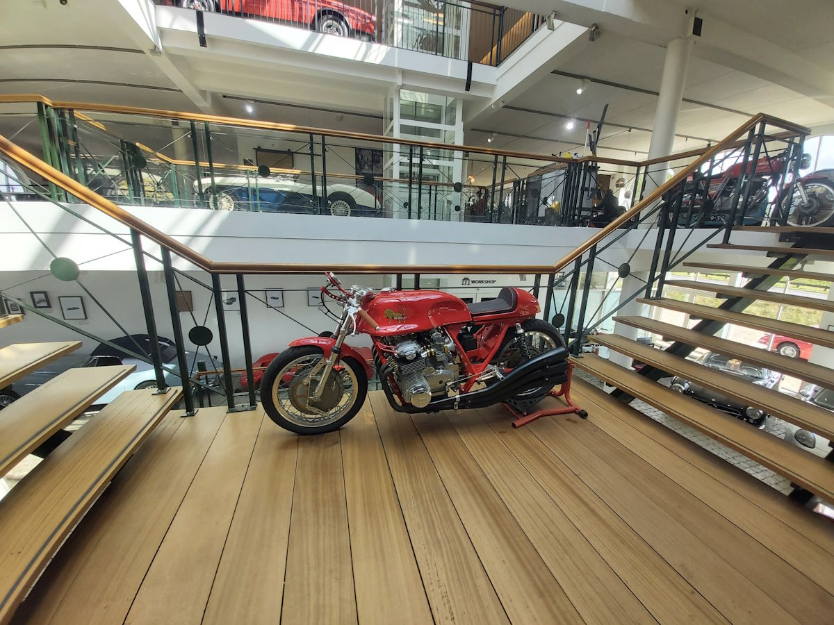Netherlands lunch stop petrol head nirvana classic cars bikes collection motorcycle tour