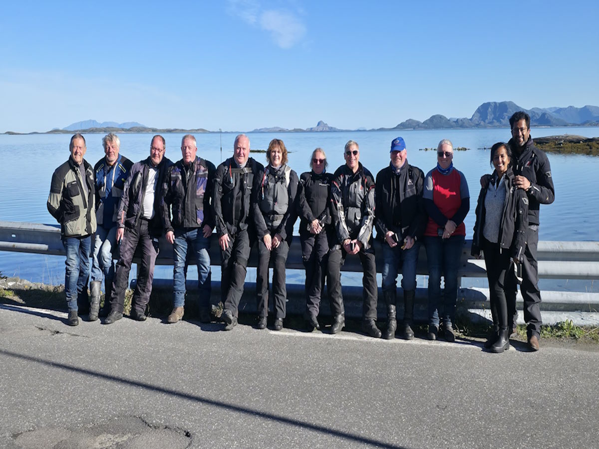 Norwegian coastal road fjord inlets pine forests 40 miles twisty perfection motorcycle