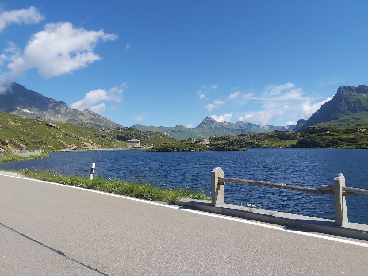 San Bernardino Pass Switzerland Alpine scenery motorcycle touring western Switzerland Columbus
