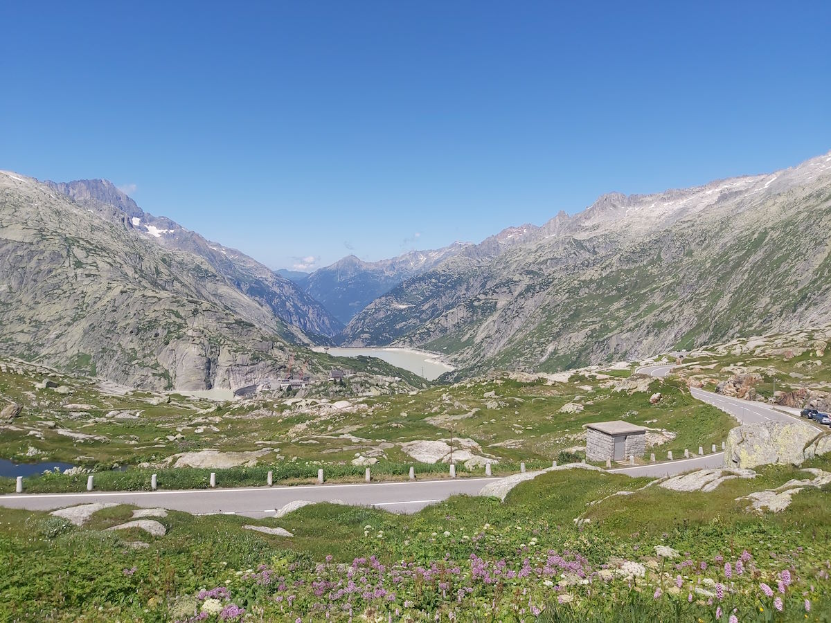 Andermatt loop Grimsel pass reservoir Swiss Alps best passes Europe breathtaking scenery perfect riding weather 2024