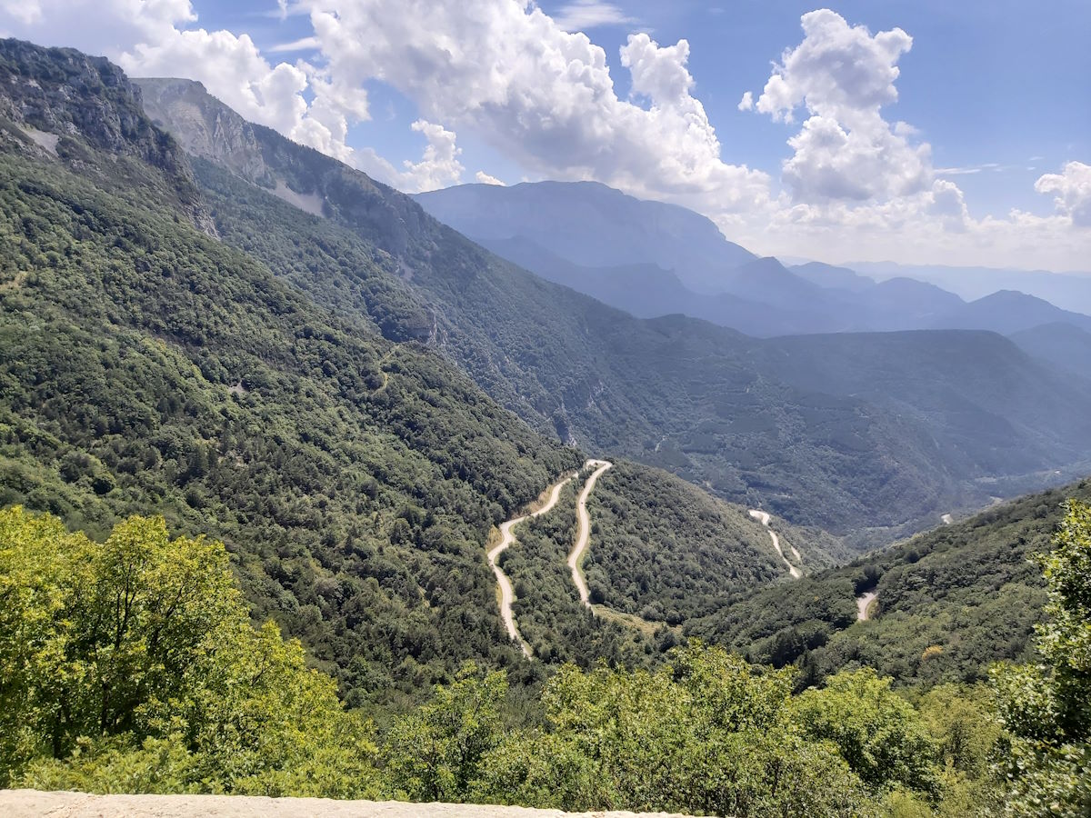 Col de Rousset pass winding road hairpin bends mountain valley Vercors National Park Route Napoleon tour 2024