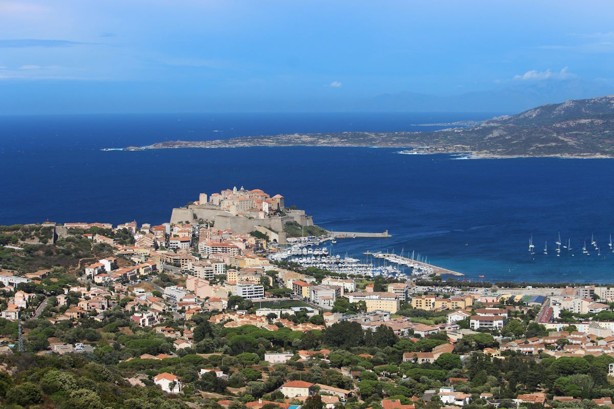 Calvi harbour citadel Corsica Sardinia Corsica motorcycle tour