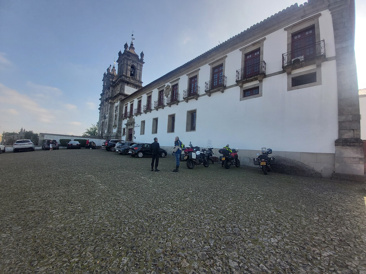 Guimaraes historic medieval town Portugal motorcycle touring